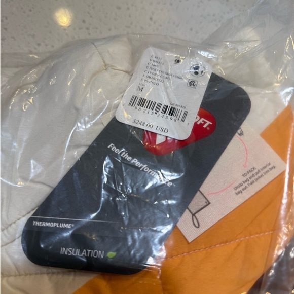 FP Movement x Hatch Printed Puffer Jacket in Ivory Chevron Combo NEW LAST ONE - Picture 3 of 15